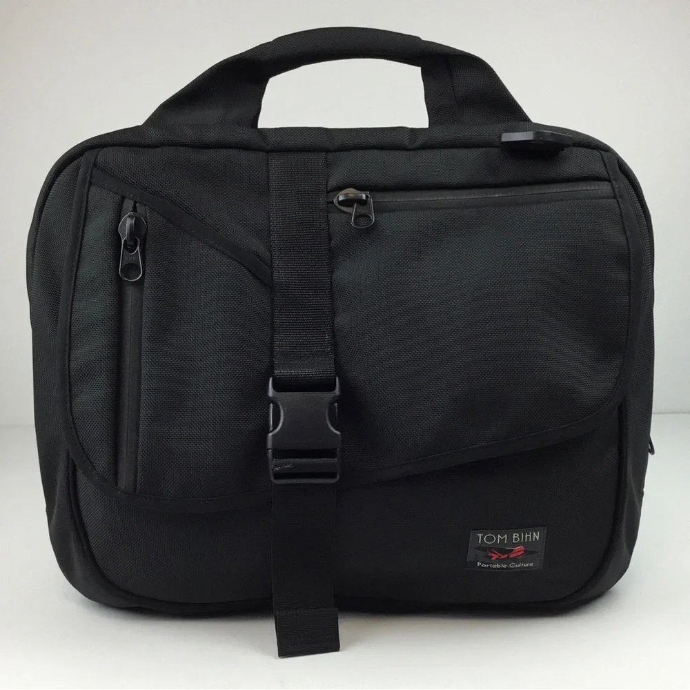Tom Bihn Messenger Bag Empire Builder Black Travel Laptop Briefcase Carry-on